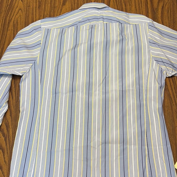 Pink Thomas Pink Men’s Striped Button Down Shirt Size 17 1/2 Slim Fit - Picture 6 of 6